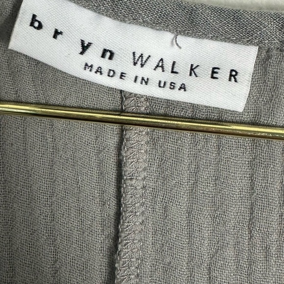 Bryn Walker Gray Gauze Cotton Dress Size M - Picture 4 of 5